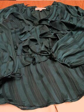 Sweet Rain Size 2X Teal Green Peplum Top